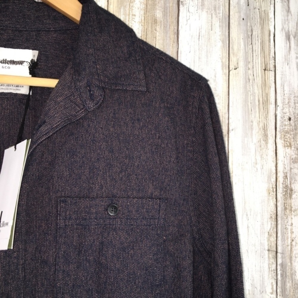 NWT GoodFellow Navy Speckled Button Down - Picture 3 of 5
